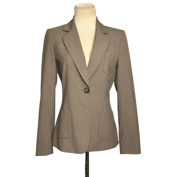 Tahari brown one button lined blazer size 2 - Picture 1 of 8